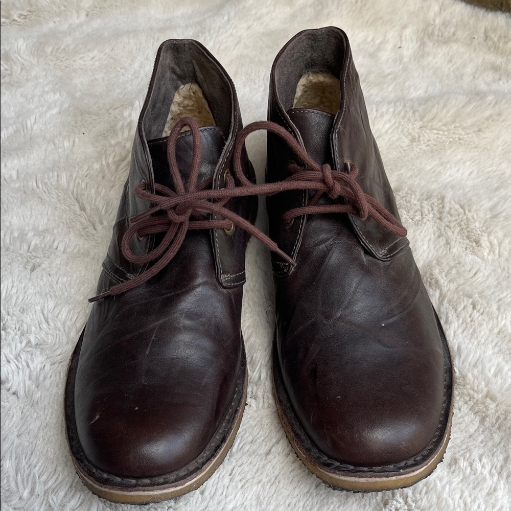 Men's Leighton Chukka Boots in brown leather size 10 - Picture 2 of 12